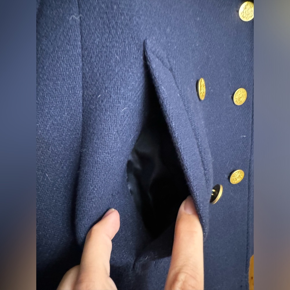J. Crew Stadium Nello Gori Peacoat 8 - Picture 6 of 12